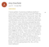 amy overfield tattoo review